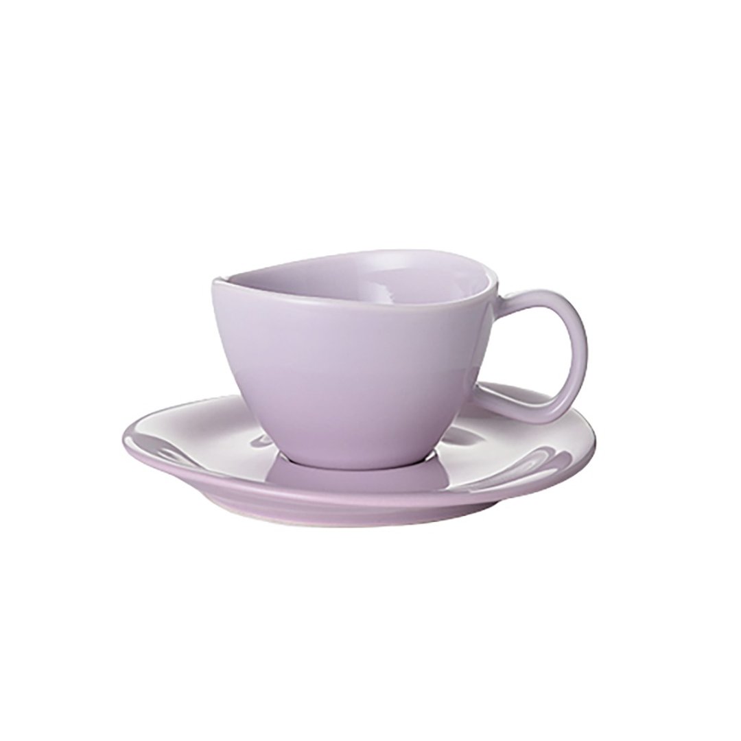 【花系列】花茶杯盘组 (粉紫色) - 咖啡杯/马克杯 - 其他材质 紫色