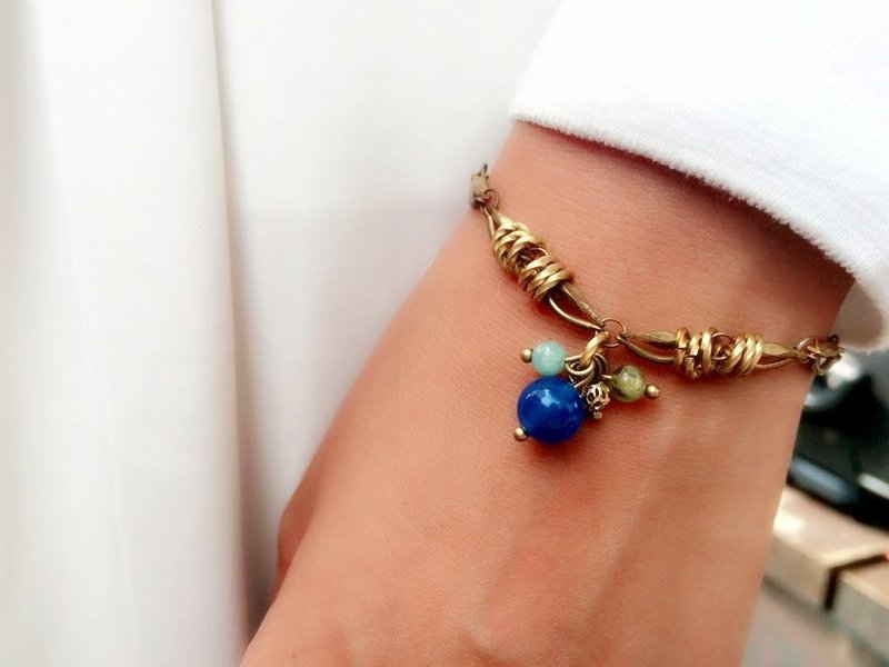 【UNA-优娜手作】小烟花系列 - 手链/手环 - 其他金属 橘色