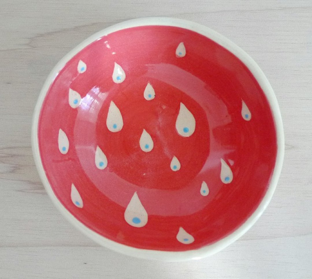 雨滴小钵-红 - 厨房用具 - 其他材质 红色