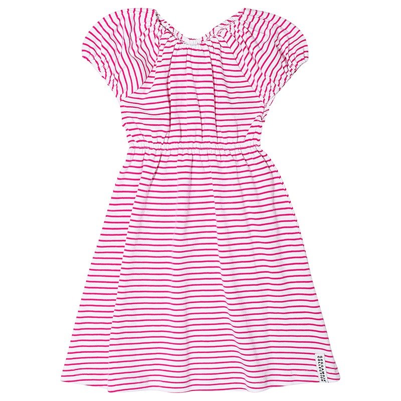 【北欧童装】瑞典有机棉公主袖洋装6M至6岁条纹红 - 童装礼服/连衣裙 - 棉．麻 红色