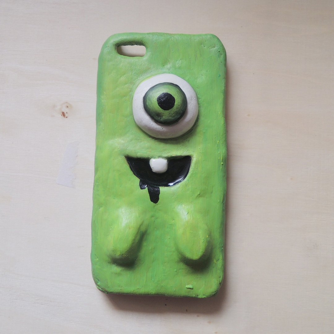 〔手绘手机壳smartphone case：绿色外星人 Green Alien：手绘Hand-painted〕 - 手机壳/手机套 - 塑料 绿色