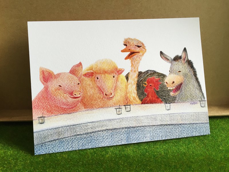 名嘴 明信片 - 卡片/明信片 - 纸 白色