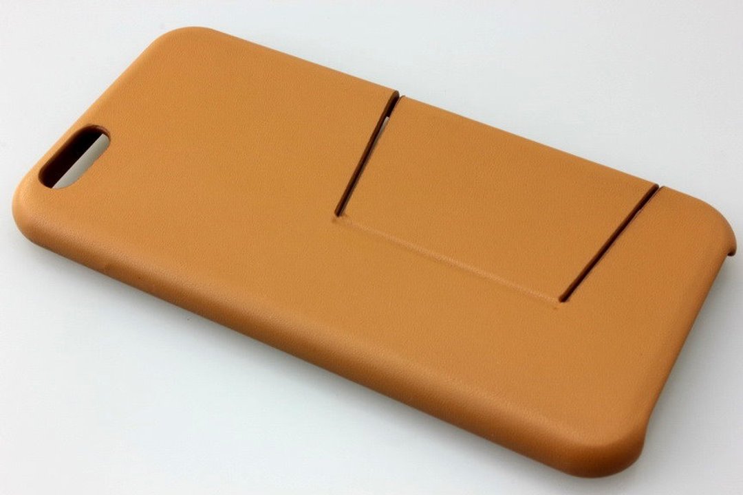 日本同步上市.圣诞特惠活动!潮流款iPhone 6/6S专利设计保护壳(专利一体立架). - 手机壳/手机套 - 真皮 咖啡色