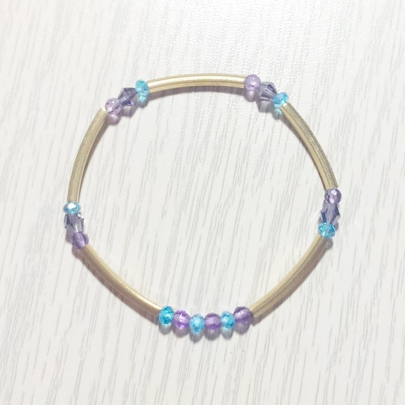 〈 薰衣草 〉 黄铜 手链 手环 细 - 手链/手环 - 其他材质 金色