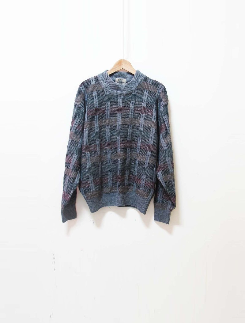 Wahr_小方格毛衣 - 男装针织衫/毛衣 - 其他材质 白色