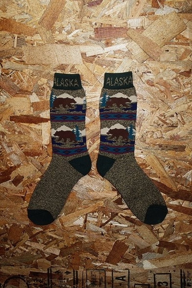 阿拉斯加棕熊袜!!夏漪眺=knock your socks off !! - 袜子 - 其他材质 咖啡色