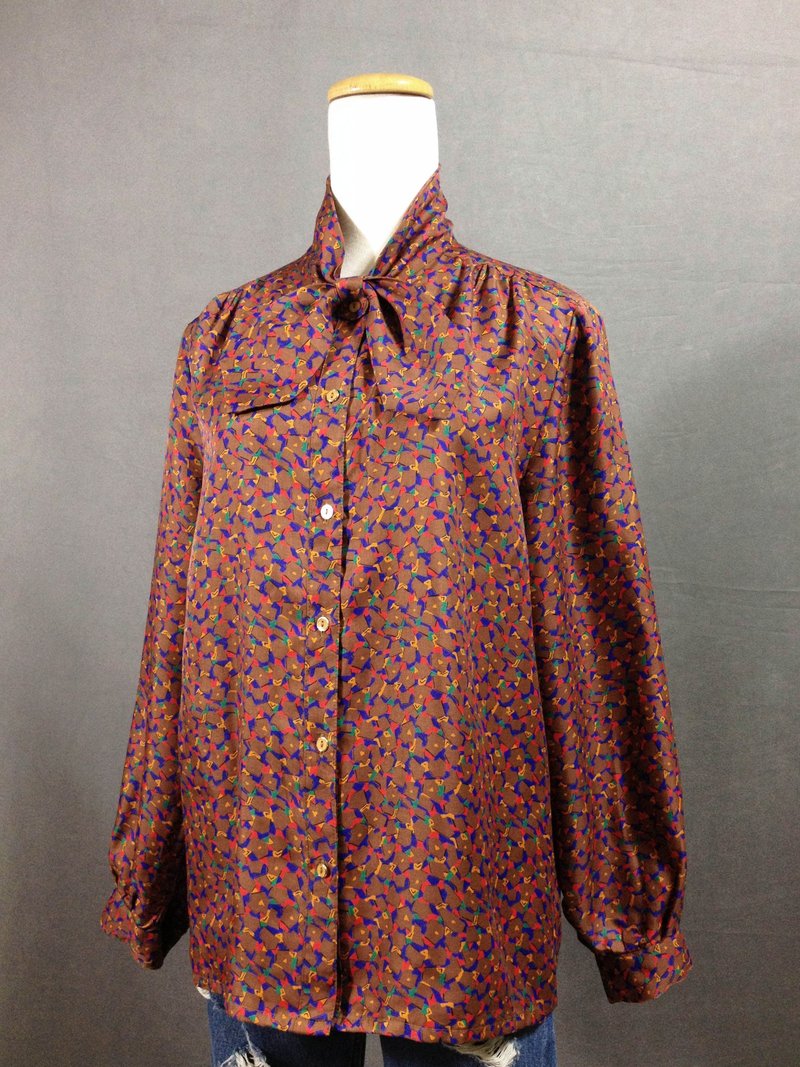 乒乓古着 [ 古着衬衫/ 三角型几何衬衫 ] 国外带回 几何 古衬衫 VINTAGE - 女装衬衫 - 其他材质 多色