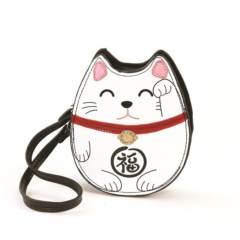 可爱招财猫童趣造型动物零钱包/手拿包 现货贩售 - 酷乐村 - 手拿包 - 人造皮革 白色