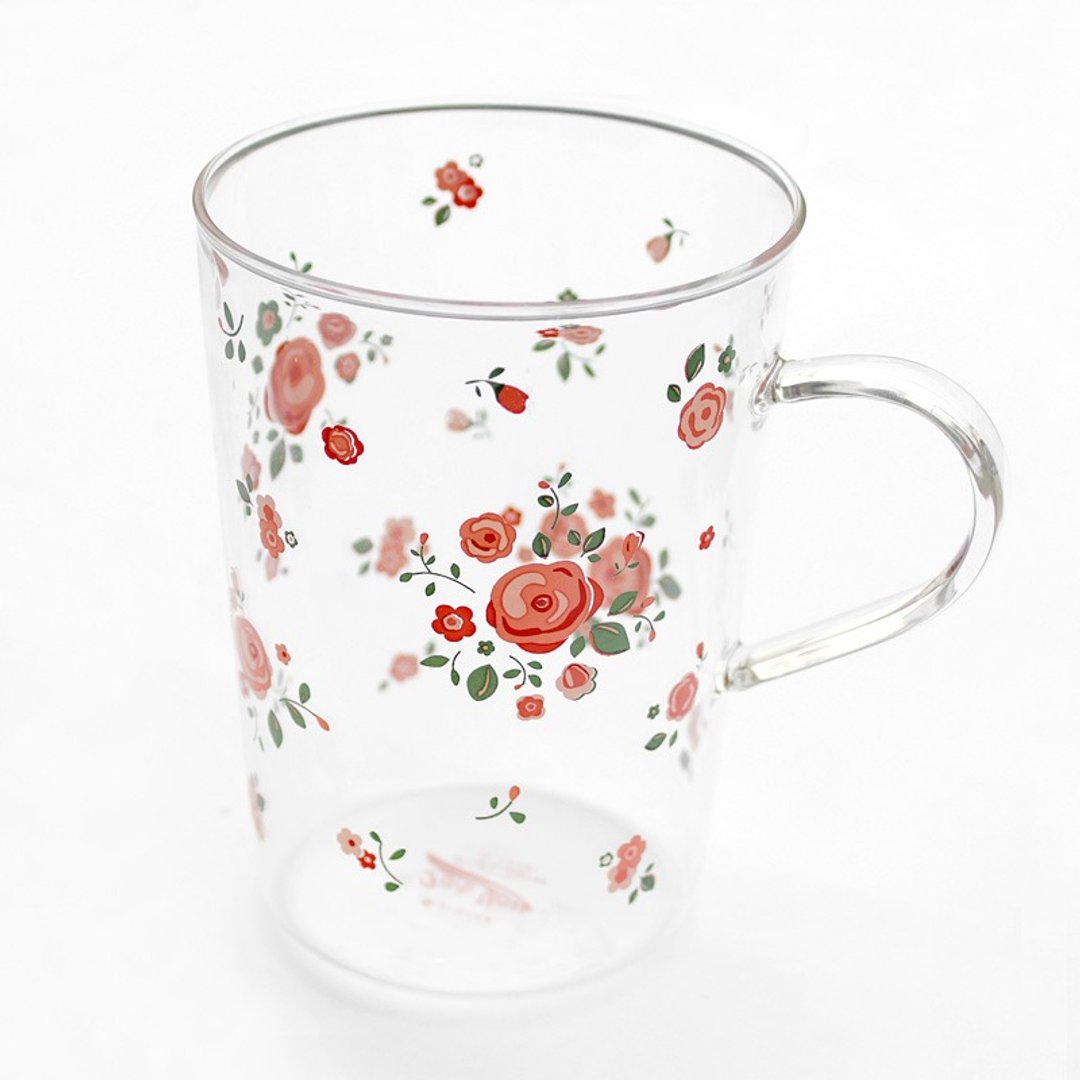 U-PICK原品生活 碎花耐热玻璃水杯 原创玻璃杯花茶杯牛奶杯 - 茶具/茶杯 - 玻璃 
