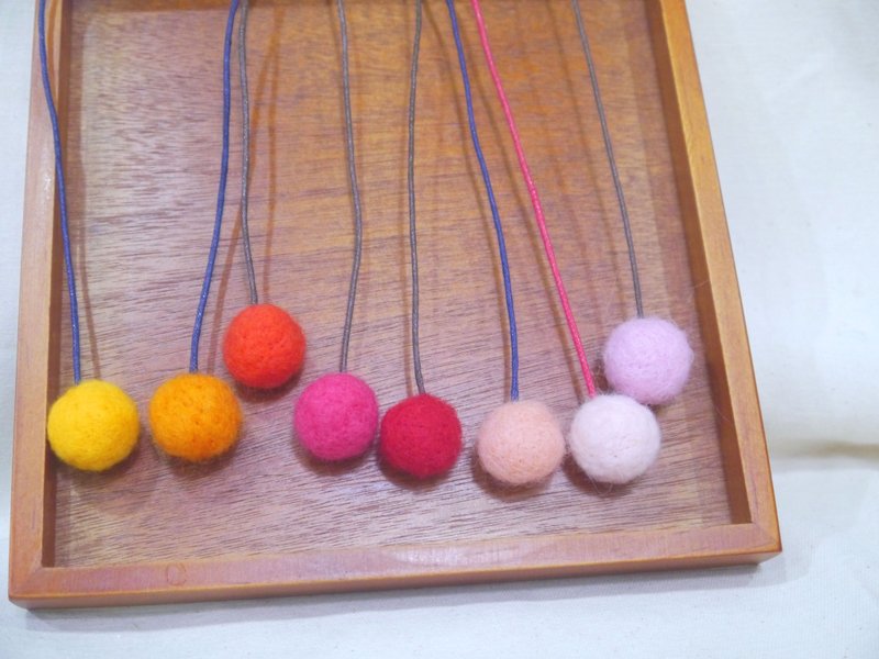 |羊毛毡|暖书签(橘红色系) - 书签 - 羊毛 红色