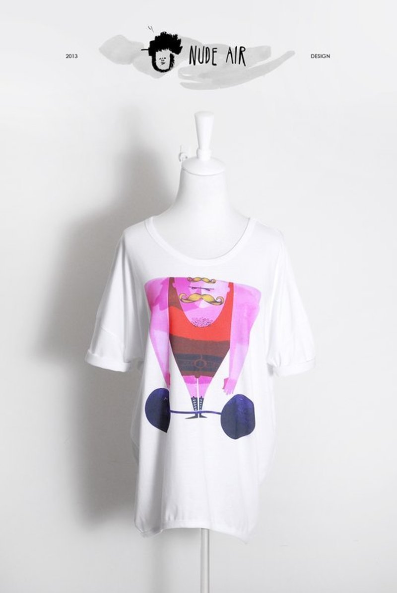 【圣诞礼物】你好有趣·其实他也害怕失败TEE - 女装 T 恤 - 棉．麻 红色