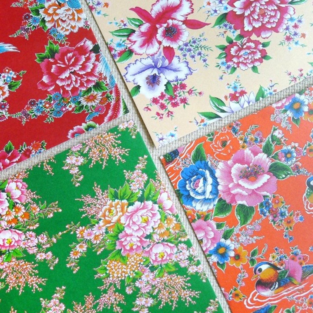 台湾花布B 明信片(4款各3张共12张) - 卡片/明信片 - 纸 多色