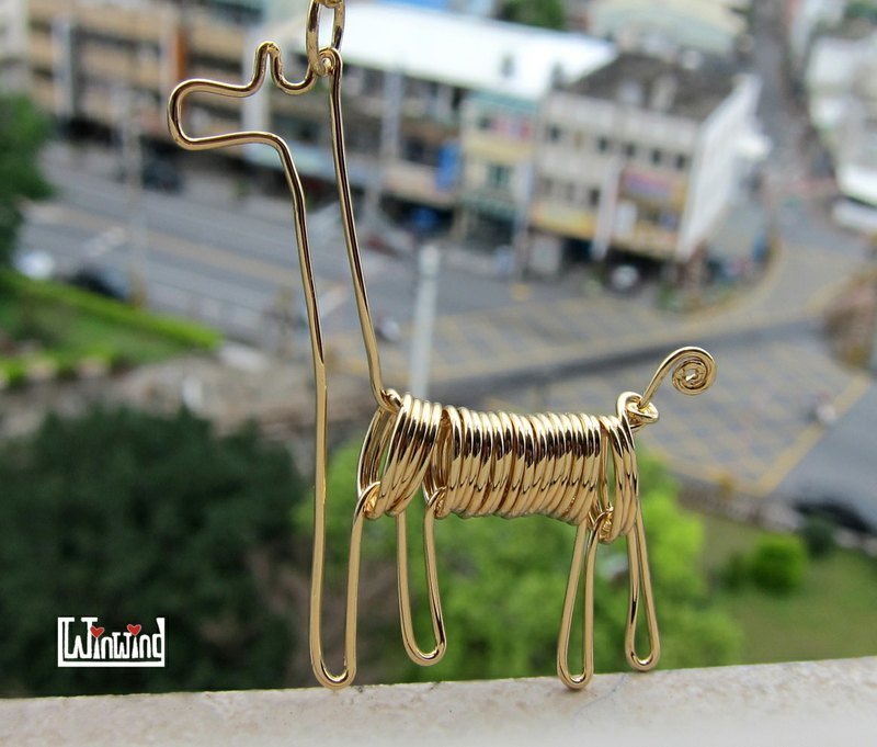 引颈未来的奇兽-长颈鹿 项链 - 项链 - 其他金属 黄色