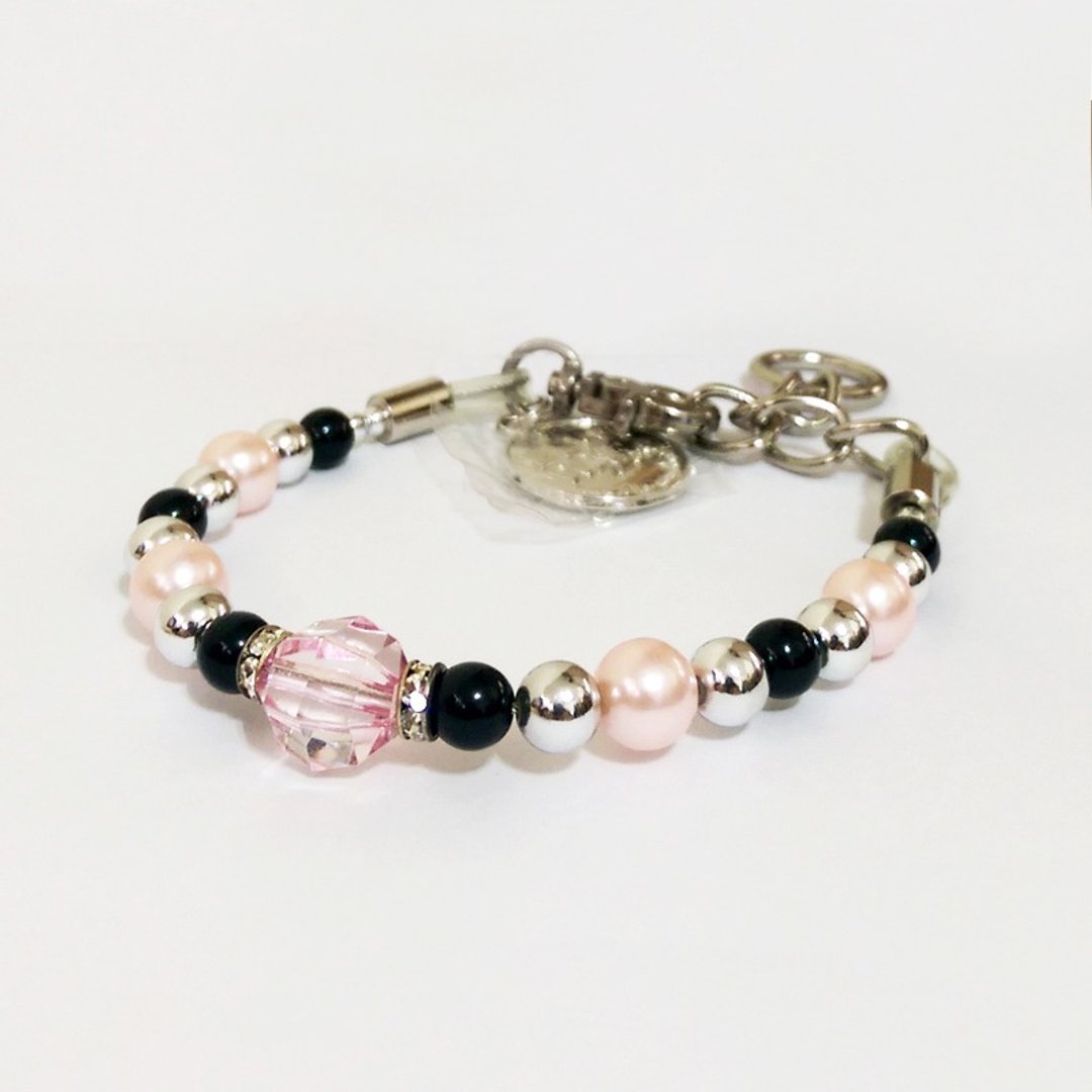 Ella Wang Design 宝石珍珠项圈-粉红色 宠物项圈 时尚 手工 Size:XS~M+ - 项圈/牵绳 - 塑料 粉红色