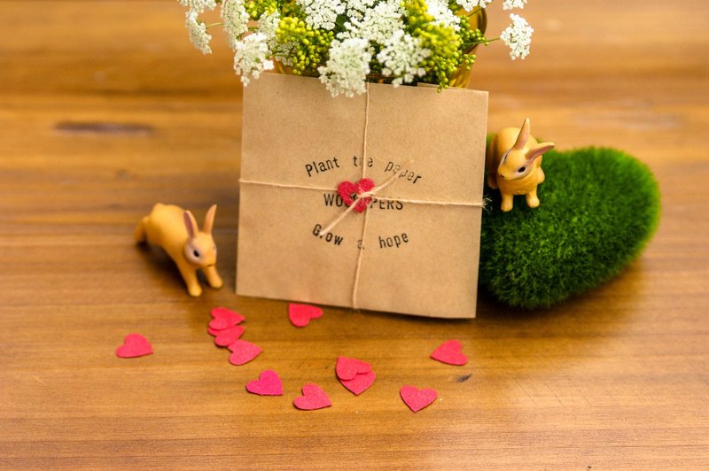 种子小爱心 - 木工/竹艺/纸艺 - 纸 红色