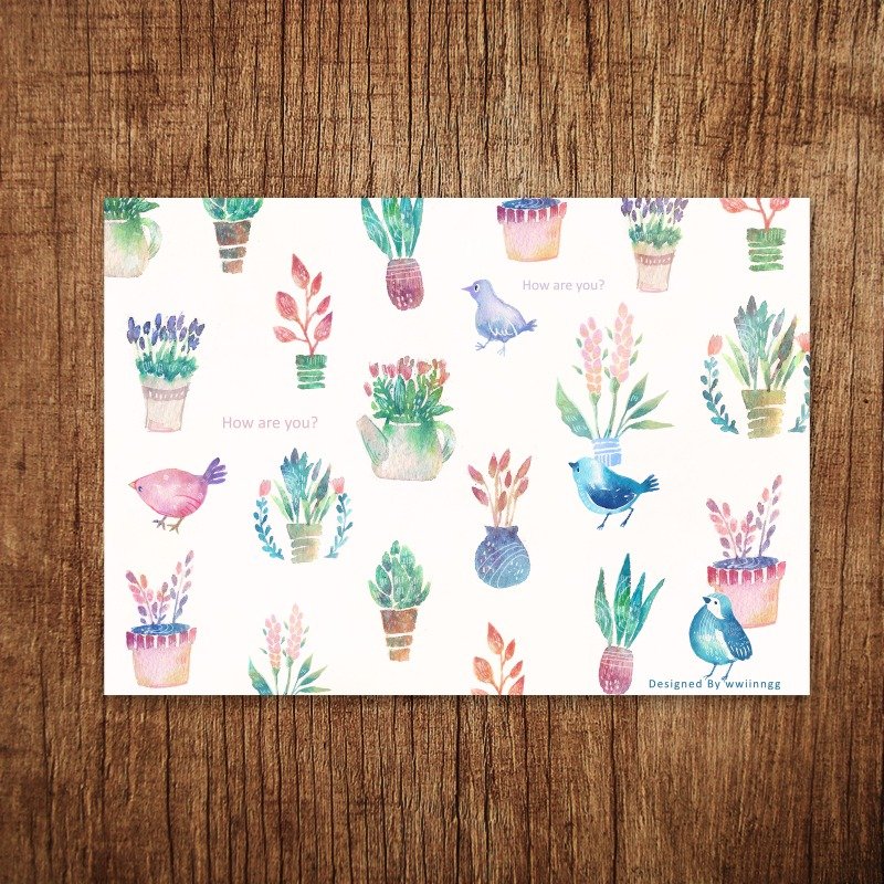 插画明信片-I miss you！ - 卡片/明信片 - 纸 多色