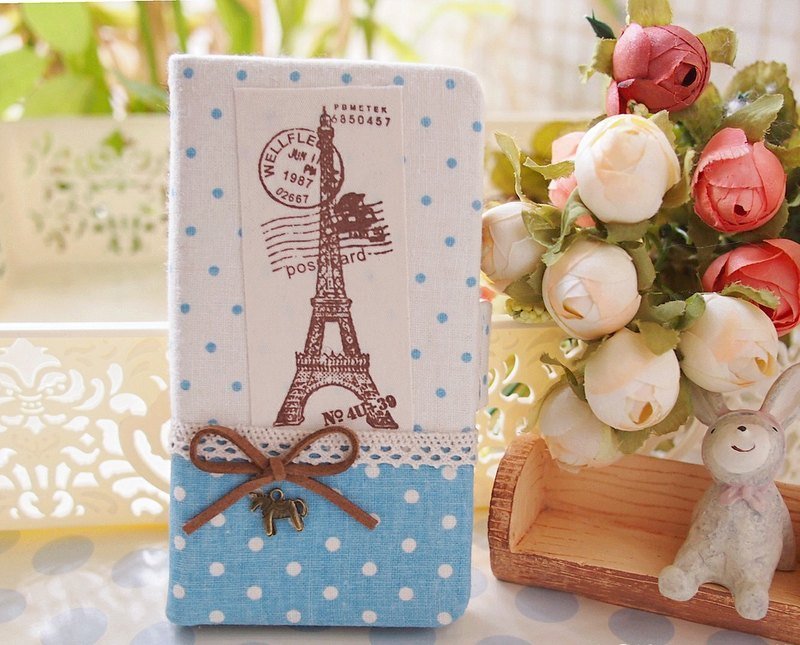 布艺 法国巴黎铁塔蓝色版手机套 保护套 手机壳 苹果 Apple iPhone 6 plus 6 5s 5c 5 4s iPod Touch 5 4 Samsung Galaxy S6 S5 S4 S3 Note 2 Note3 Note4 - 其他 - 其他材质 蓝色