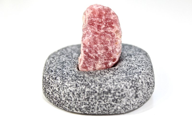 石栽 SHIZAI▲红纹石/菱锰矿/阿根廷玉（含底座）▲ - 摆饰 - 宝石 粉红色