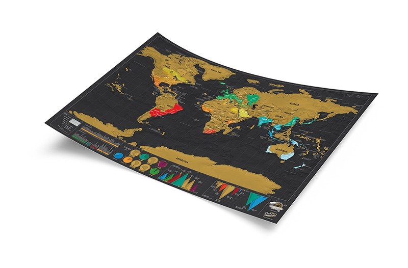 Luckies_刮刮乐世界地图-全黑豪华版(小) - 海报/装饰画/版画 - 纸 