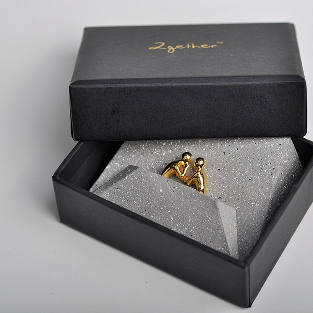 [STUDIO MANGO] 2gether Ring 24K金 戒指 手工电镀 - 戒指 - 其他材质 金色