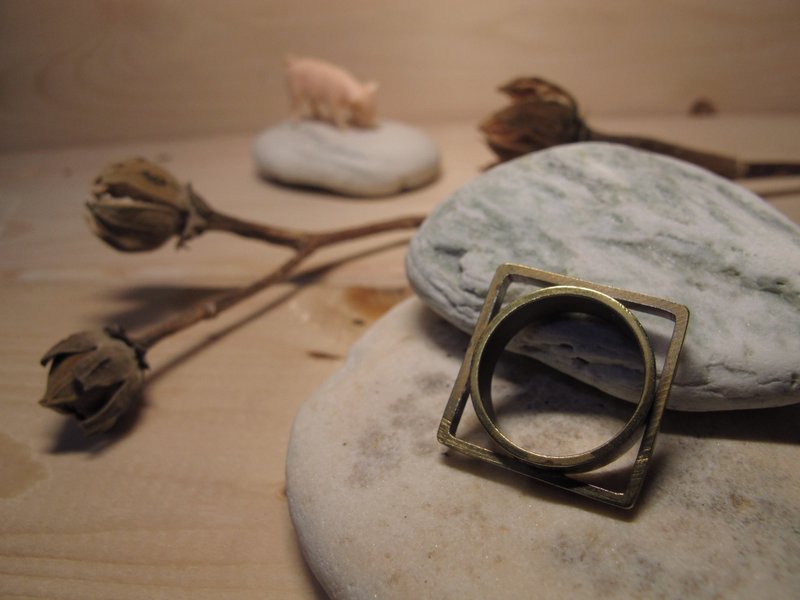 ▲ 方圆 / 黄铜戒指 - 其他 - 其他金属 