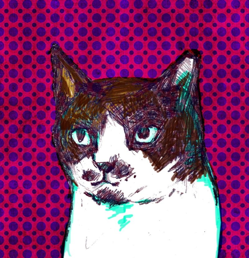 查理  / Street Cats浪浪系列 - 贴纸 - 硅胶 紫色