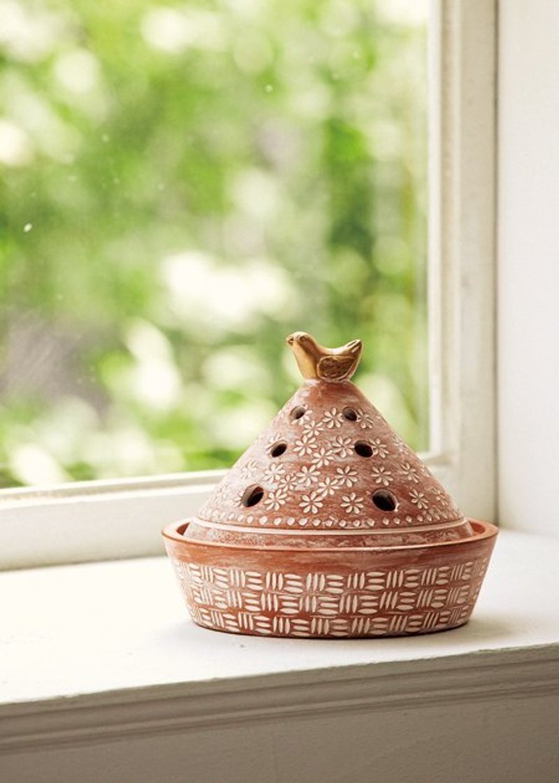 地球树Fair trade&Eco-“手工陶系列”-花鸟蚊香座 - 植栽/盆栽 - 其他材质 卡其色