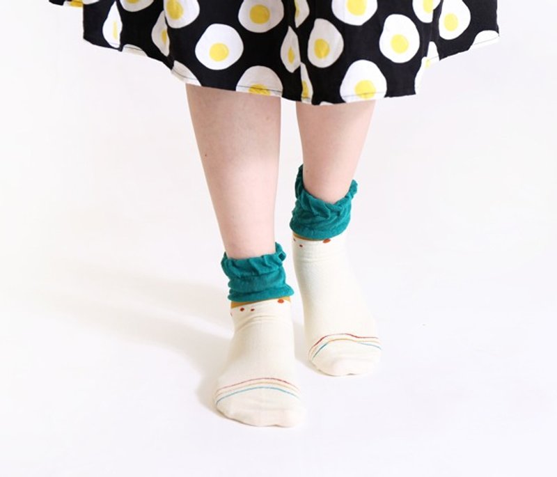 +10・加拾｜海中的船3/4袜 - 袜子 - 其他材质 