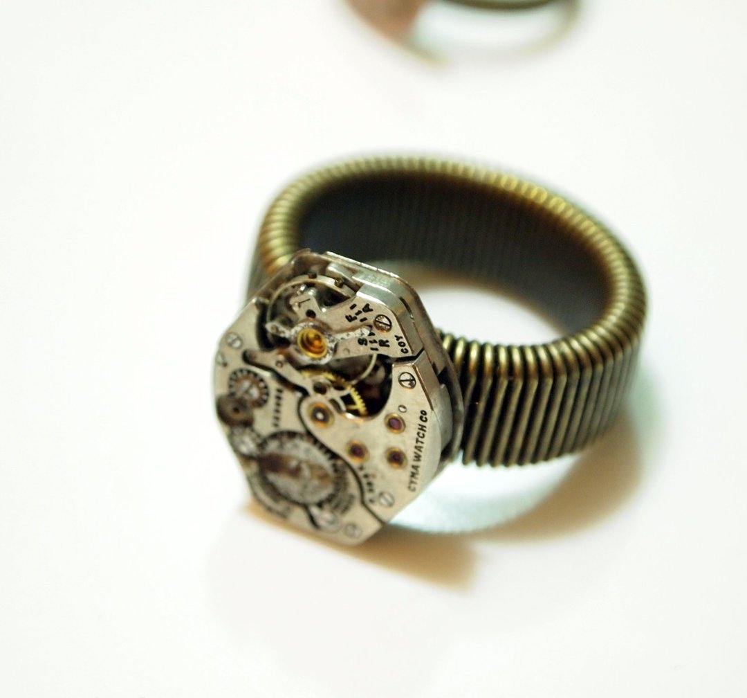 Steampunk蒸汽庞克戒指 RIng - 戒指 - 其他材质 金色