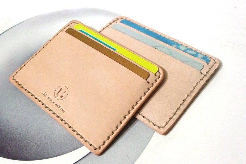 双层卡卡-4卡包中夹(搭配/单独使用皆可)_原色植鞣革 - 文件夹/资料夹 - 真皮 