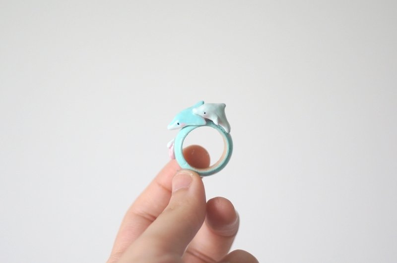 [独角森林] 海洋动物戒指 - 其他 - 粘土 多色