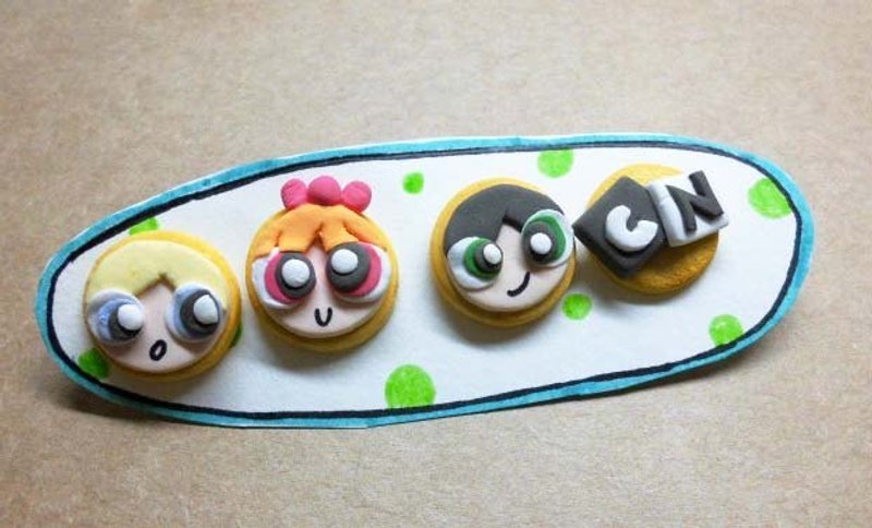 飞天小女警糖霜饼干耳环(可改耳夹式)   ((满600随机送神秘小礼物)) - 耳环/耳夹 - 其他材质 