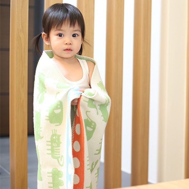 保暖毯子 瑞典Klippan舒柔纯棉宝宝毯--小非洲(嫩绿) - 被子/毛毯 - 棉．麻 橘色