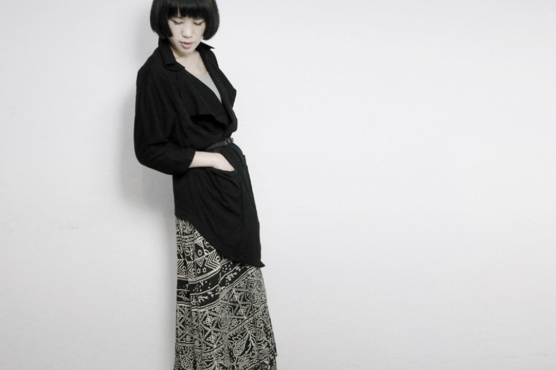 I . A . N Design 黑色特殊立体领外套 有机棉 Organic Cotton - 男装针织衫/毛衣 - 棉 黑色
