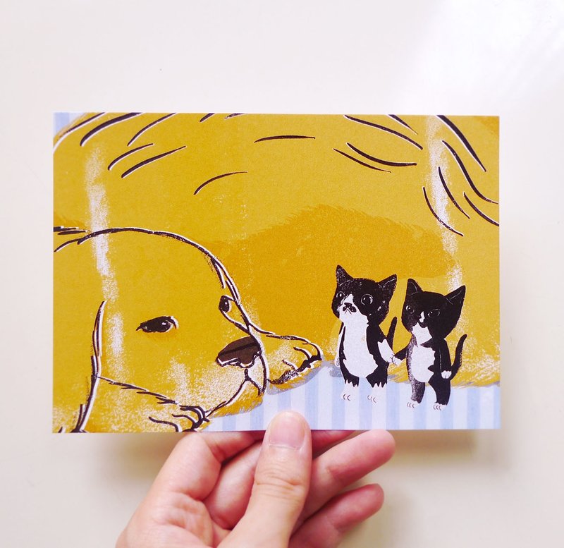 明信片-长袖短袖两兄弟的探险 - 卡片/明信片 - 纸 黄色