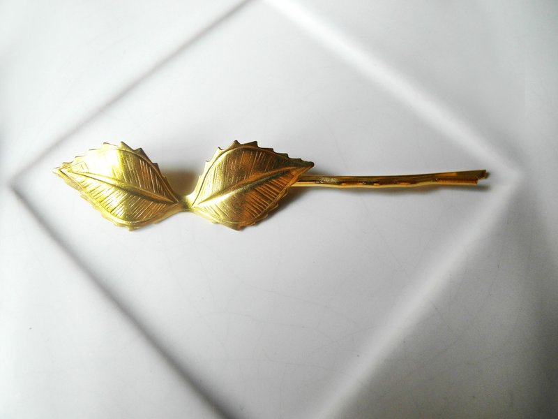 复时品精灵款发夹【双叶-左】 - 发饰 - 其他材质 金色