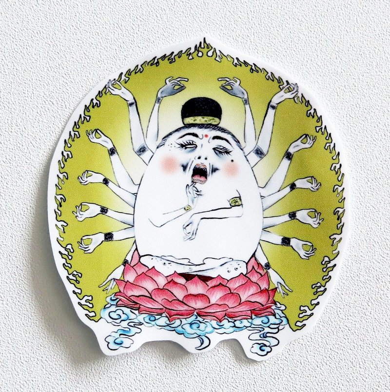 [stickes] 千手观音蛋-大防水贴纸 - 贴纸 - 纸 黄色