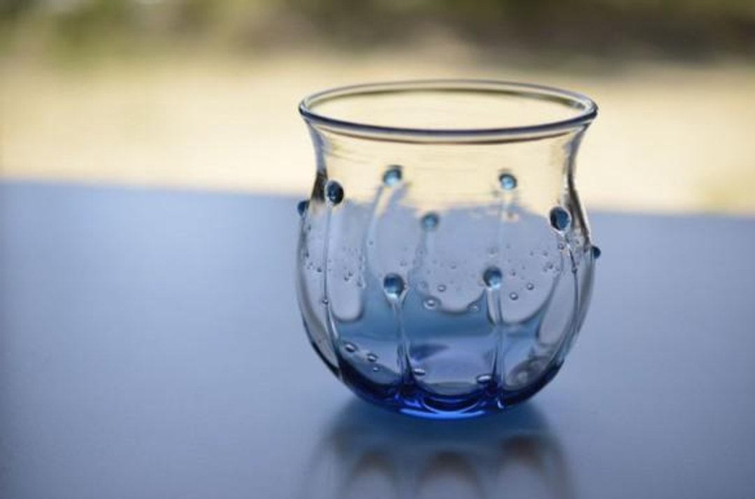 Drop of glass(sky blue) - 玻璃杯 - 玻璃 蓝色