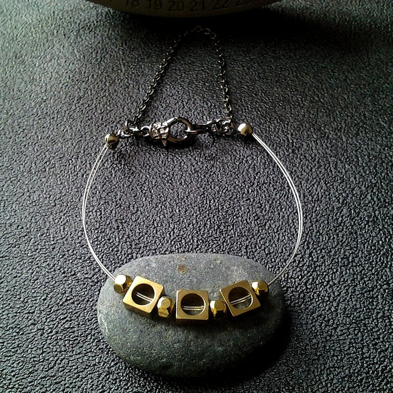 EarringFanatic宇宙天方地圆黄铜金银色手链 - 手链/手环 - 其他金属 多色