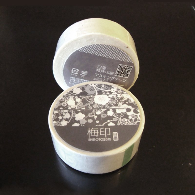 梅印-半透明白墨纸胶带 - 纸胶带 - 纸 白色