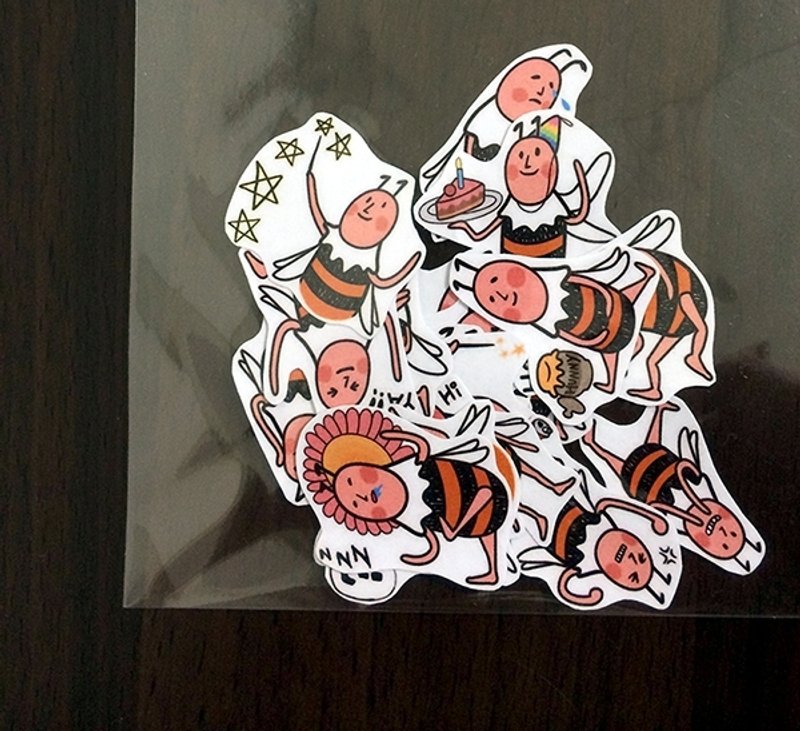 蜜蜂精灵贴纸组(共20张) - 贴纸 - 纸 黄色