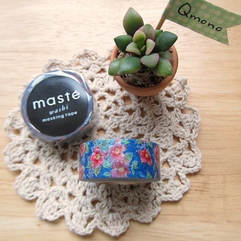 maste Masking Tape 和纸胶带 Multi系列【小碎花-蓝(MST-MKT18-BL)】 - 纸胶带 - 其他材质 蓝色