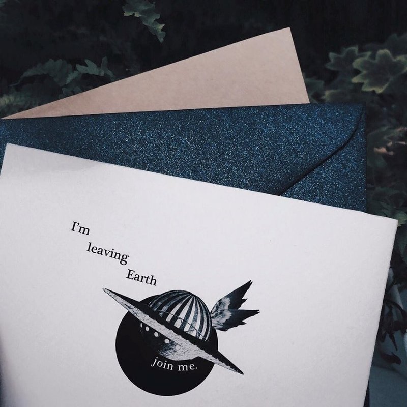 逃出地球计划 // 浪漫情人系列 - 卡片/明信片 - 纸 黑色