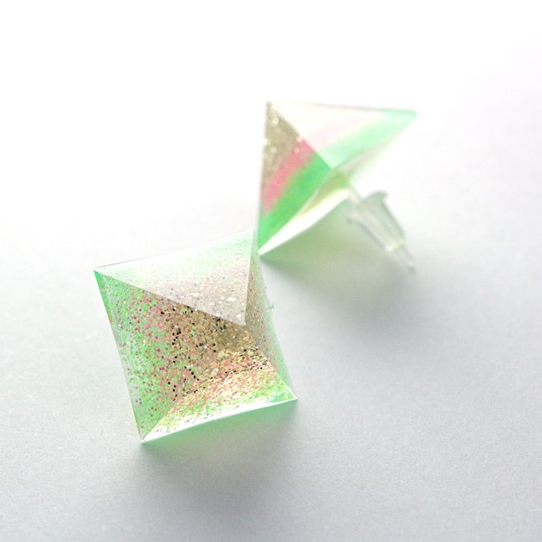 金字塔型耳环（落雁） - 耳环/耳夹 - 其他材质 多色