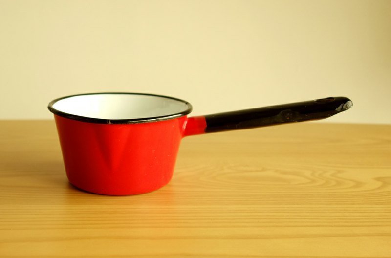 K-01-0005波兰50年代单把牛奶锅 - 厨房用具 - 其他金属 红色