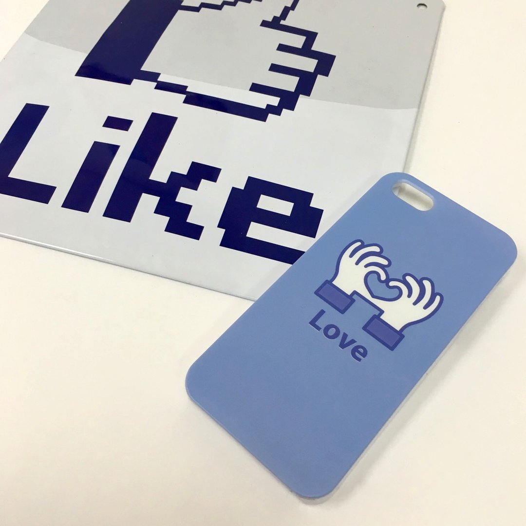 香港原创设计 有趣网上图示Love图案 iPhone X,  iPhone 8,  iPhone 8 Plus,  iPhone 7, iPhone 7 Plus, iphone 6/6S , iphone 6/6S PLUS, Samsung Galaxy Note 7 透明手机壳 - 手机壳/手机套 - 纸 蓝色