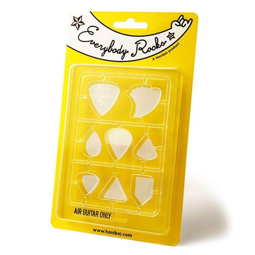 Haniboi＿空气吉他弹片-Everybody rocks - 卡片/明信片 - 塑料 