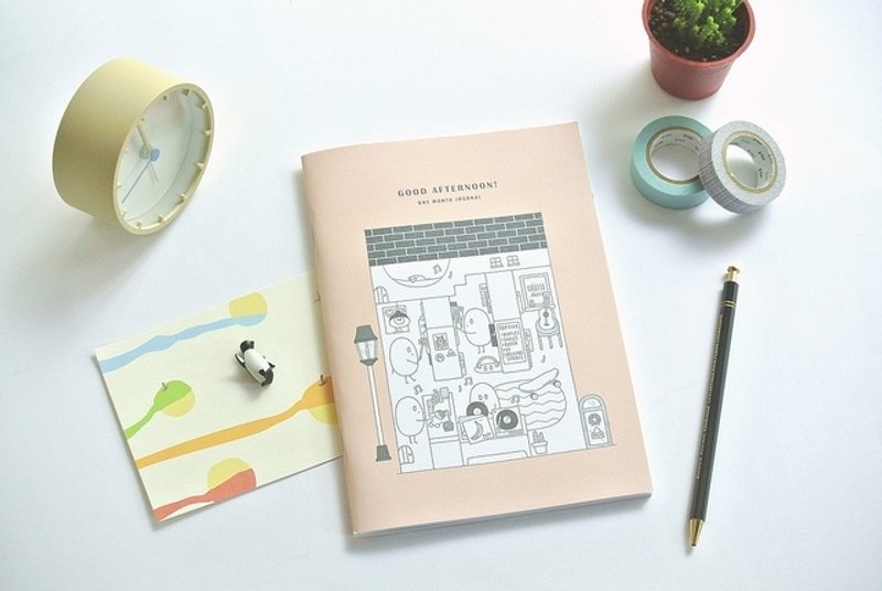 迪梦奇 Good Afternoon! 单月记事本 - record store (橘) - 笔记本/手帐 - 其他材质 橘色