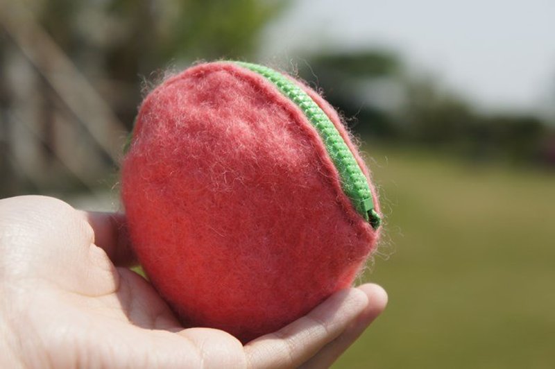 羊毛鼓鼓零钱包 - 泡泡糖公主 - 零钱包 - 羊毛 粉红色