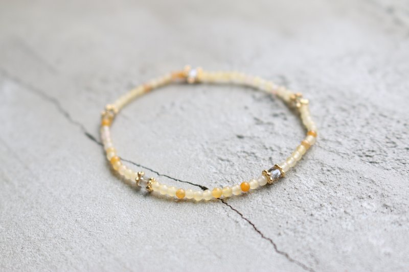 <☞ HAND IN HAND ☜> 黄玉-甜甜圈 手环 (0310) - 手链/手环 - 宝石 黄色